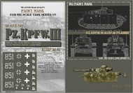 HQ-JPIII020 1/6 Panzer III Ausf.M, Pz.Rgt.11, 6.Pz.Div, Kursk July 1943, Paint Mask HQ-JPIII020