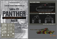 HQ-PA023 1/6 Panther G, 1.Abt., 15.Pz.Rgt, 11th Pz. Div, Reichenbach, 05.1945 Paint Mask HQ-PA023
