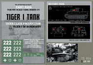 HQ-TI019 1/6 Tiger I #222 Late Production, 2.komp.s.SS-Pz.Abt.101, Normandy, France 06.1944, Paint Mask HQ-TI019