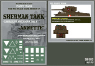 HQ-SH003 1/6 Canadian Sherman Mk.V "Annette" Paint Mask HQ-SH003