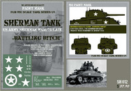 HQ-SH012 1/6 US Sherman M4A1/75/Late "Battling Bitch" Paint Mask HQ-SH012