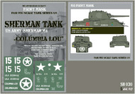HQ-SH030 1/6 US Sherman M4 "Columbia Lou" Paint Mask HQ-SH030