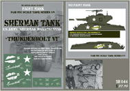 HQ-SH044 1/6 US Sherman M4A3 (76) VVSS "Thunderbolt VI" Paint Mask HQ-SH044