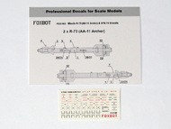 Stencils for Missile R-73 (AA-11 Archer) & APU-73 FBOT32022