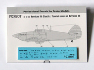  Foxbot Decals  1/48 Stencils for Hawker Hurricane [Mk.I Mk.IIc Mk.IV] FBOT48033