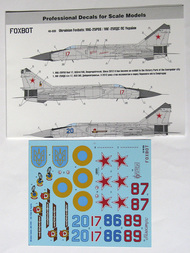  Foxbot Decals  1/48 Ukrainian Foxbats: Mikoyan MiG-25PDS FBOT48035
