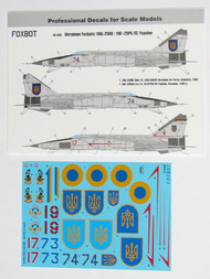  Foxbot Decals  1/48 Ukrainian Foxbats: Mikoyan MiG-25RB FBOT48036