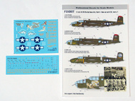  Foxbot Decals  1/72 North-American B-25C/D Mitchell "Pin-Up Nose Art and Stencils" Part # 1 FBOT72023