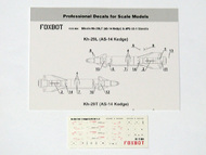  Foxbot Decals  1/72 Stencils for Missile Kh-29L/T (AS-14 Kedge) & APU-58-1 FBOT72064