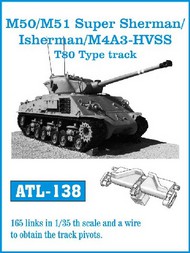 M50/51 Super Sherman/Isherman/M4A3 HVSS T80-Type Track Set (165 Links) #FRIATL138
