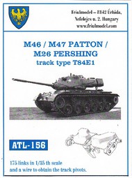 M-46/M-47 Patton/M26 Pershing Type T84E1 Track Set (175Links) #FRIATL156