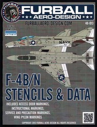 McDonnell F-4B/N Phantom FULL factory applied stencils and data #FBD48013