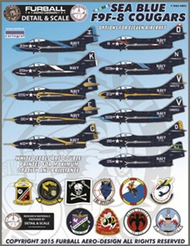 Colorful Sea Blue Grumman F9F-8 Cougars #FBDS4803