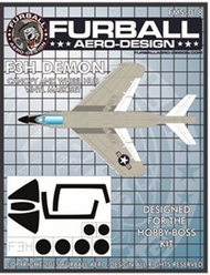 Furball Aero-Design  1/48 Canopy and Wheel Hub Masks for the McDonnell F3H-2 Demon FMS018