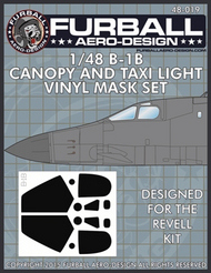  Furball Aero-Design  1/48 Rockwell B-1B Canopy and Taxi Light masks FMS019