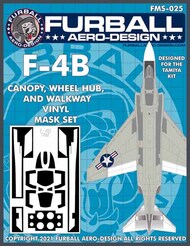  Furball Aero-Design  1/48 vinyl mask set for the Tamiya 1/48 McDonnell F-4B Phantom FMS025