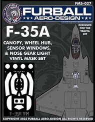 Furball Aero-Design  1/48 vinyl mast set for the incredible Tamiya F-35A Kit FMS027