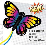  GAYLA INDUSTRIES  NoScale 48"x27" Butterfly 3-D Nylon Kite GAY1333