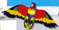  GAYLA INDUSTRIES  NoScale 55"x24" Rainbow Parrot Wing Flapper Kite GAY856