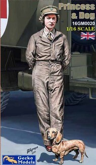  Gecko Models  1/16 Princess Elizabeth wearing WWII Army Jumpsuit & Dog - Pre-Order Item GKO160020