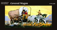  Glencoe Models  1/48 Western Covered Wagon w/2 Oxen, 1 Horse & 3 Figures GLM5402