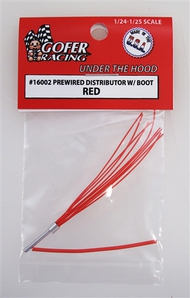  Gofer Racing  1/24-1/25 Red Prewired Distributor w/Aluminum Plug Boot Material GOF16002