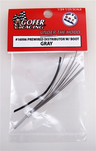  Gofer Racing  1/24-1/25 Gray Prewired Distributor w/Aluminum Plug Boot Material GOF16006
