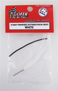  Gofer Racing  1/24-1/25 White Prewired Distributor w/Aluminum Plug Boot Material GOF16007