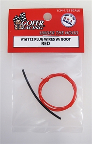 Red Plug Wire 2ft. w/Plug Boot Material #GOF16112