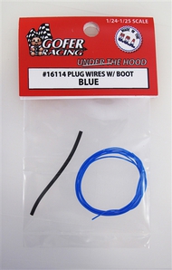  Gofer Racing  1/24-1/25 Blue  Plug Wire 2ft. w/Plug Boot Material GOF16114