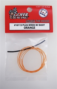  Gofer Racing  1/24-1/25 Orange Plug Wire 2ft.  w/Plug Boot Material GOF16115
