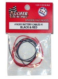  Gofer Racing  1/24-1/25 Battery Cables Black & Red GOF16201