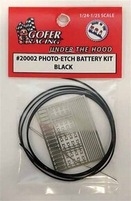  Gofer Racing  1/24 Photo-Etch Battery Detail Set w/Cable Wire Black GOF20002