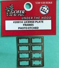  Gofer Racing  1/24-1/25 Photo-Etch License Plate Frames (4 different) GOF20014