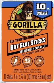  GORILLA GLUE  NoScale 4" Mini All-Temperature Glue Sticks (30) GGU30230