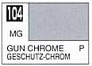 Solvent-Based Acrylic Metallic Gloss Gun Chrome 10ml Bottle #GUZC104
