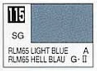  Gunze Sangyo  NoScale Solvent-Based Acrylic Semi-Gloss Light Blue RLM65 10ml Bottle GUZC115