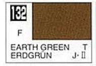 Solvent-Based Acrylic Flat Earth Green 10ml Bottle #GUZC132