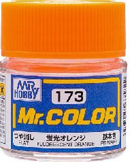  Gunze Sangyo  NoScale Solvent-Based Acrylic Gloss Fluorescent Orange 10ml Bottle GUZC173