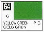  Gunze Sangyo  NoScale Solvent-Based Acrylic Gloss Yellow Green 10ml Bottle GUZC064