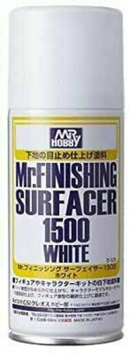  Gunze Sangyo  NoScale Mr. Finishing Surfacer 1500 White 170ml (Spray) GUZB529