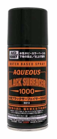  Gunze Sangyo  NoScale Aqueous Black Surfacer 1000 Spray GUZB613