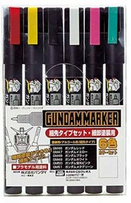  Gunze Sangyo  NoScale Gundam Marker Set - Fine Edge Set GUZGMS110
