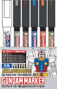  Gunze Sangyo  NoScale Gundam Pouring Market Inking Set , GSI, Gundam Marker GUZGMS122