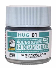  Gunze Sangyo  NoScale Aqueous Color HUG01 RX-78-2 Gundam White 10ml Bottle GUZHUG01
