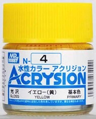  Gunze Sangyo  NoScale Acrysion N4 - Yellow (Gloss/Primary) GUZN004