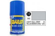 Mr Color Spray - S11 Light Gull Gray (Semi-Gloss/Aircraft) #GUZS011