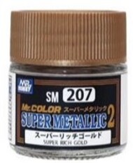  Gunze Sangyo  NoScale Super Metallic 2 Rich Gold Lacquer 10ml Bottle GUZSM207