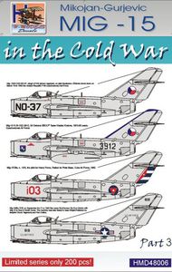  H-Model Decals  1/48 Mikoyan MiG-15 Soviet Aces in Korea, Pt.3 HMD48006