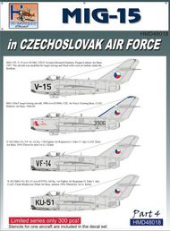  H-Model Decals  1/48 Mikoyan MiG-15 in CzAF, Pt.4 . HMD48018